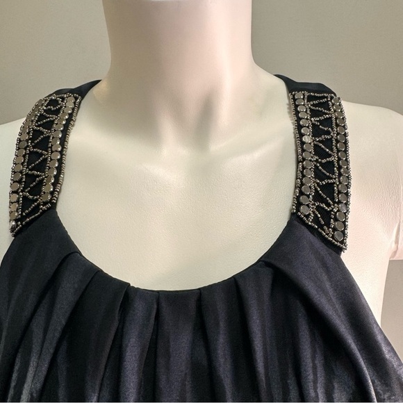 Sandra Darren Black & White Leopard Print Maxi Dress Size 16 - Picture 6 of 8